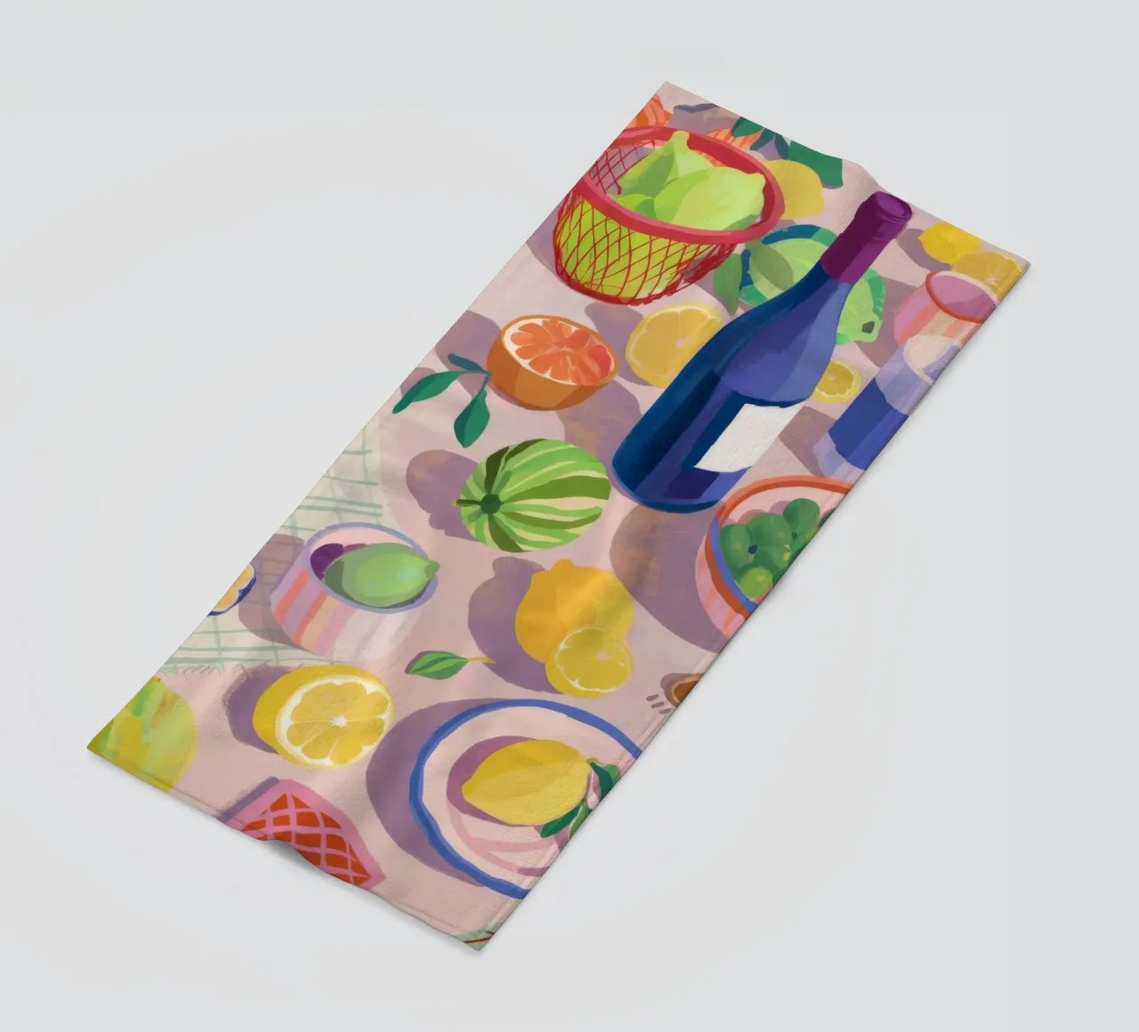 Abundant Table Feast beach towel by Jasper Rune