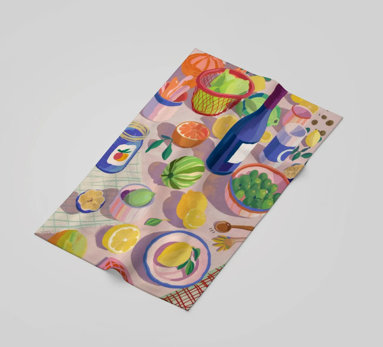 Abundant Table Feast beach towel by Jasper Rune