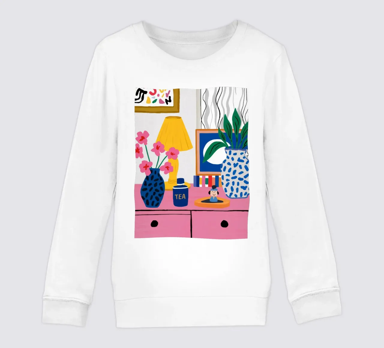Eclectic Reading Nook kids sweatshirt by Ember Stone