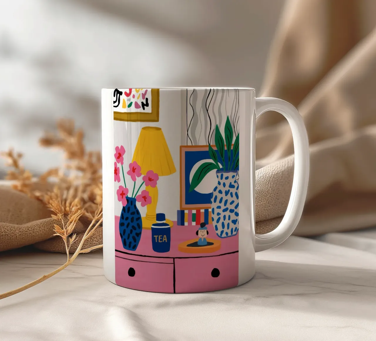 Coin lecture éclectique mug en céramique de Ember Stone