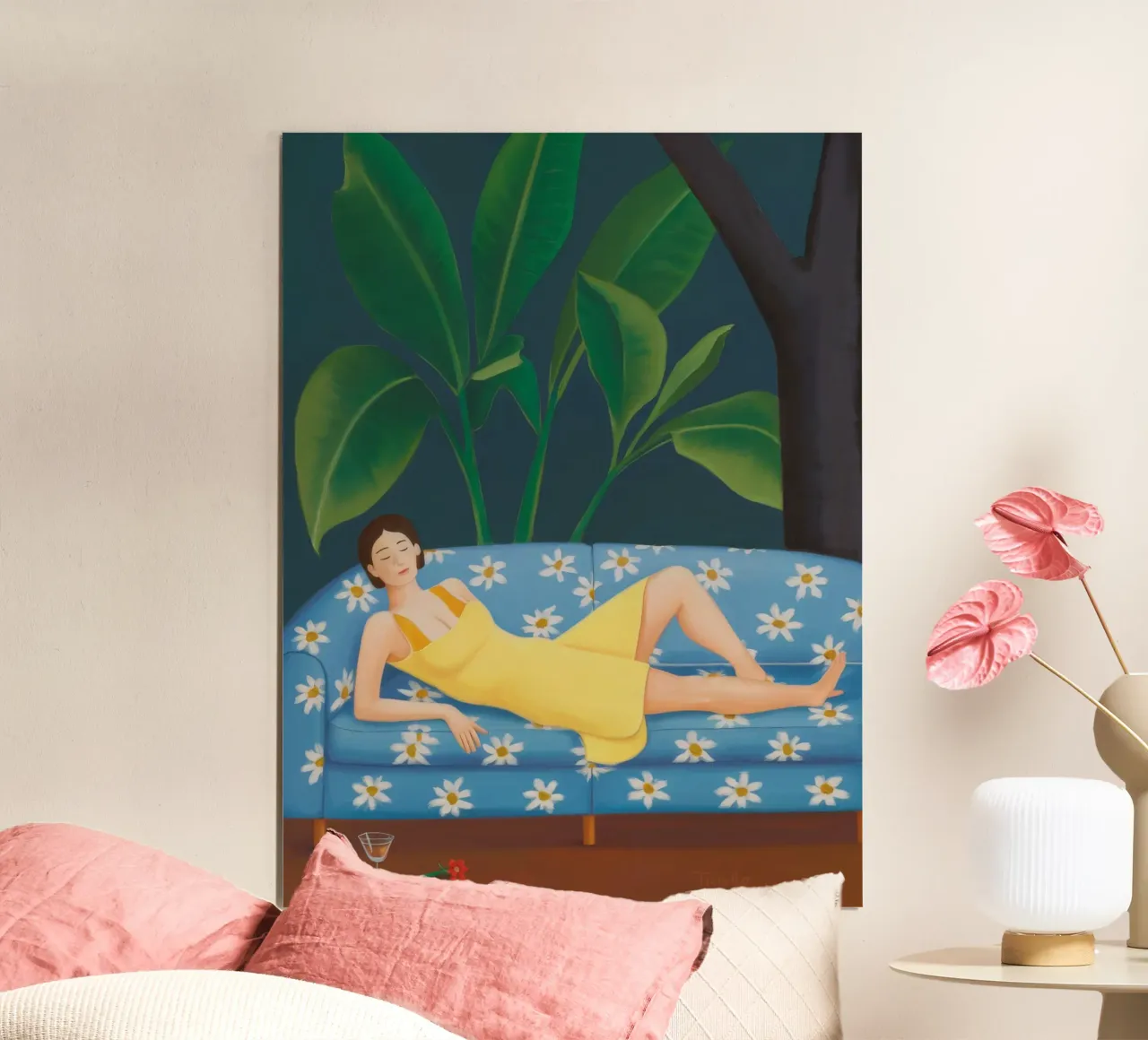 Floral Couch Nap hahnemühle by Aurora Muse