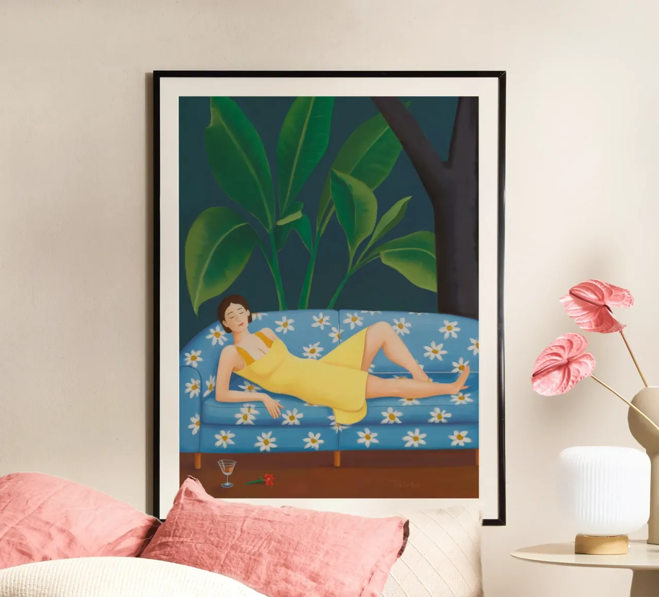 Floral Couch Nap hahnemühle by Aurora Muse