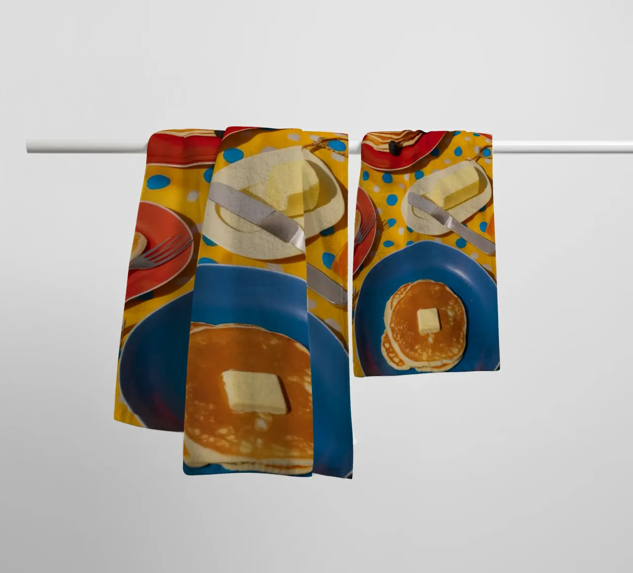 Gioia del mattino con i pancake asciugamano da bagno da Jasper Rune