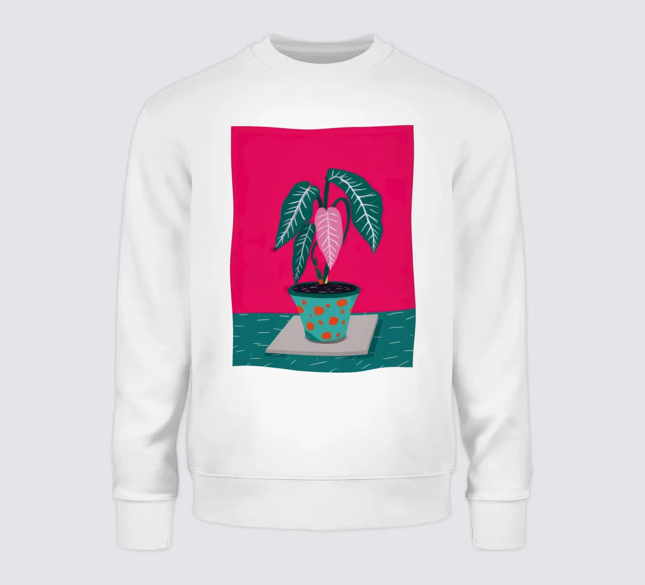 Fucsia Anthurium Pop felpa da Ember Stone