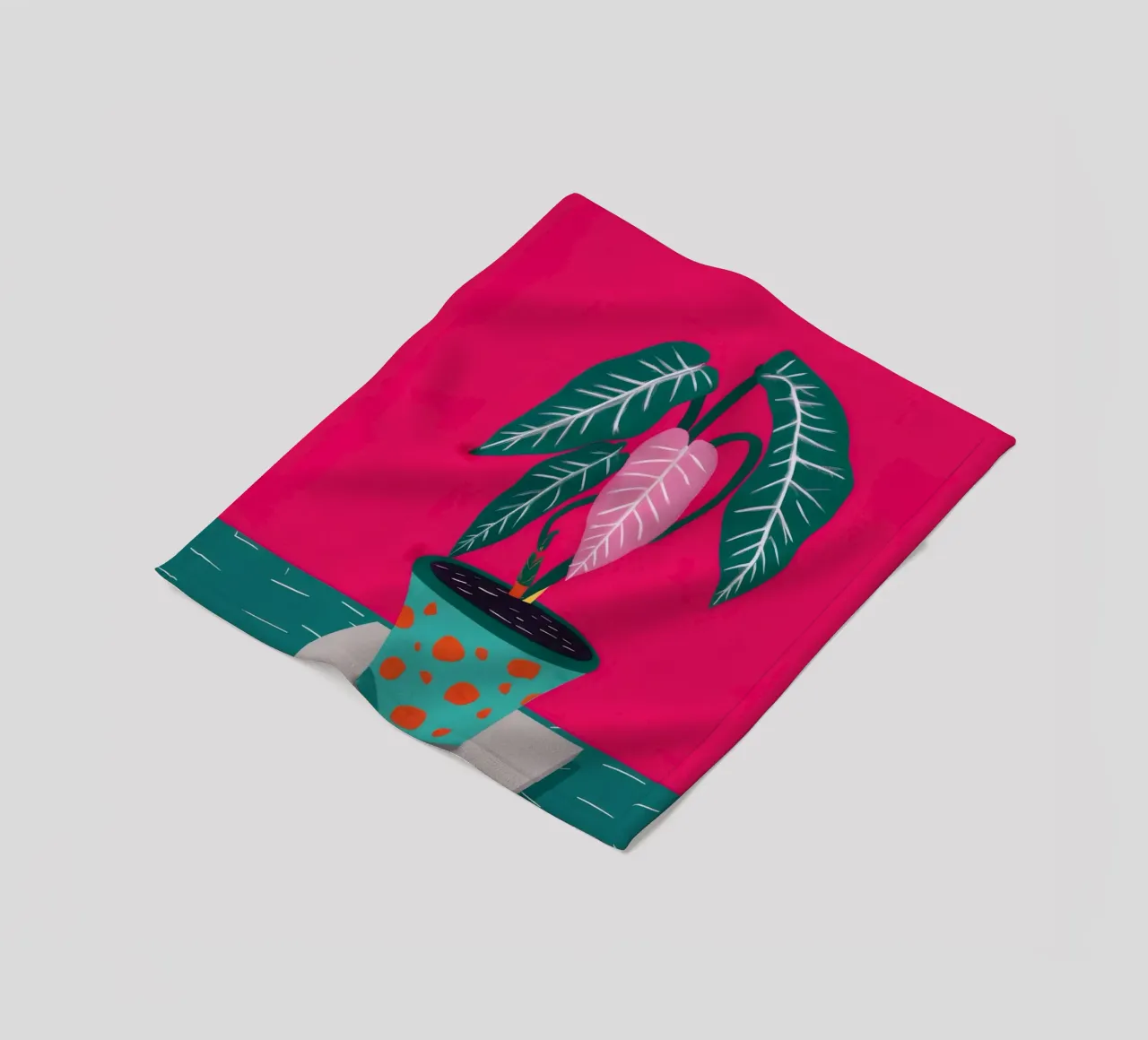 Fucsia Anthurium Pop coperta in pile da Ember Stone