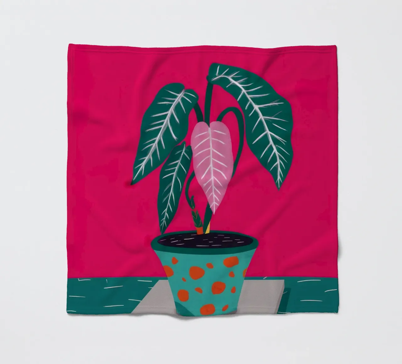Fucsia Anthurium Pop coperta in pile da Ember Stone