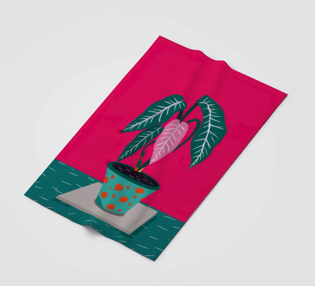 Fucsia Anthurium Pop coperta in pile da Ember Stone