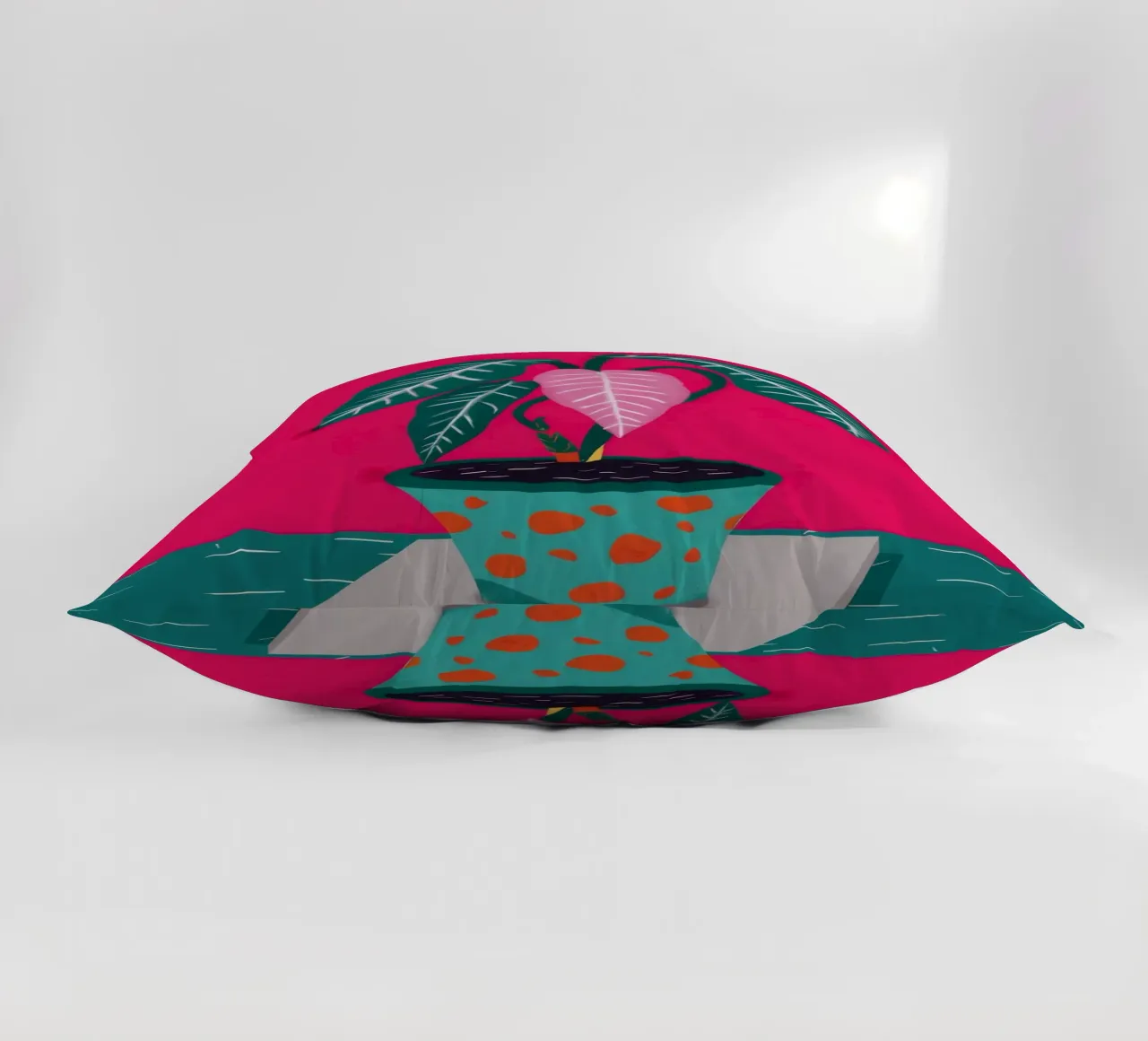 Fucsia Anthurium Pop cuscino da Ember Stone