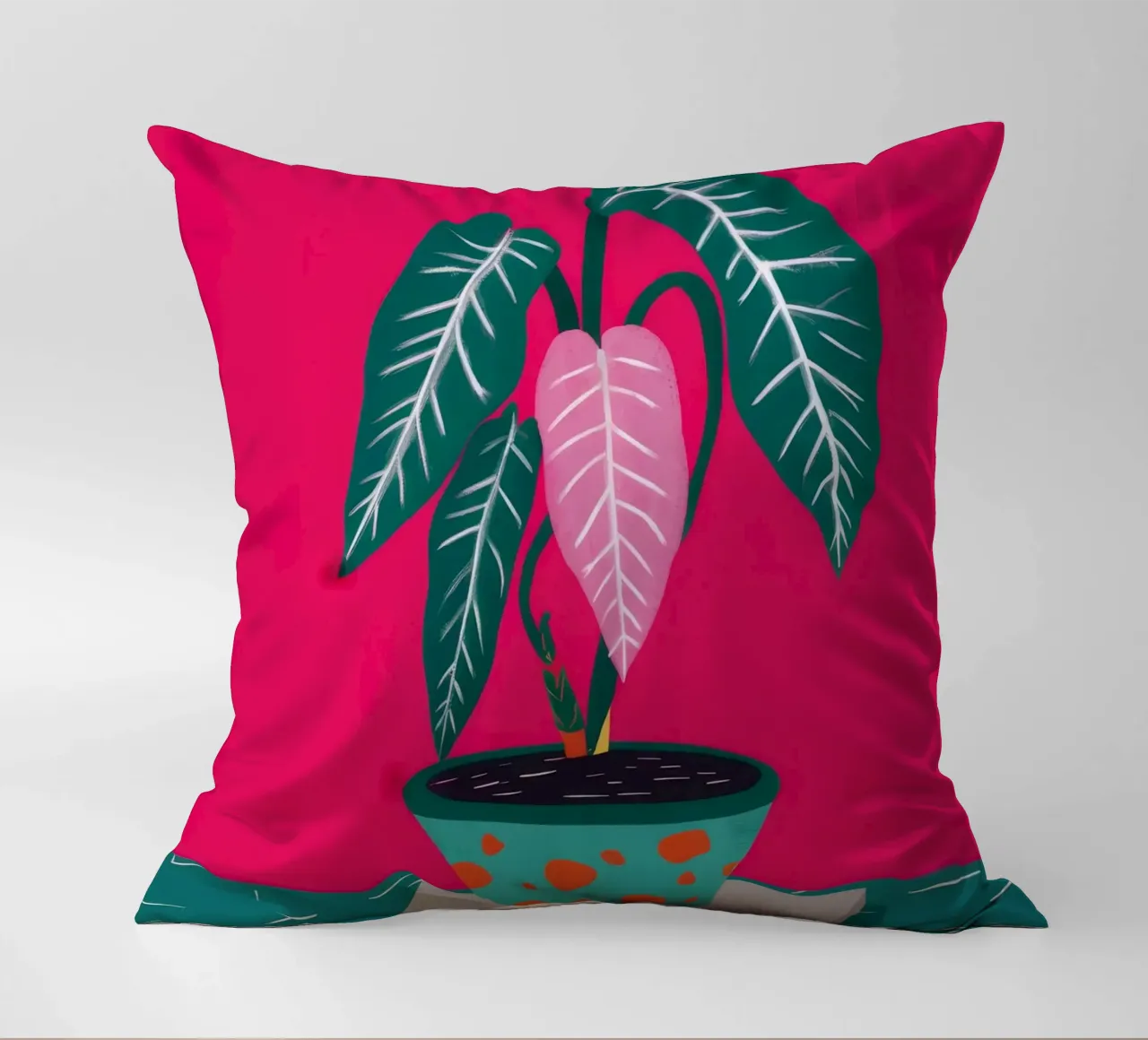 Fucsia Anthurium Pop cuscino da Ember Stone