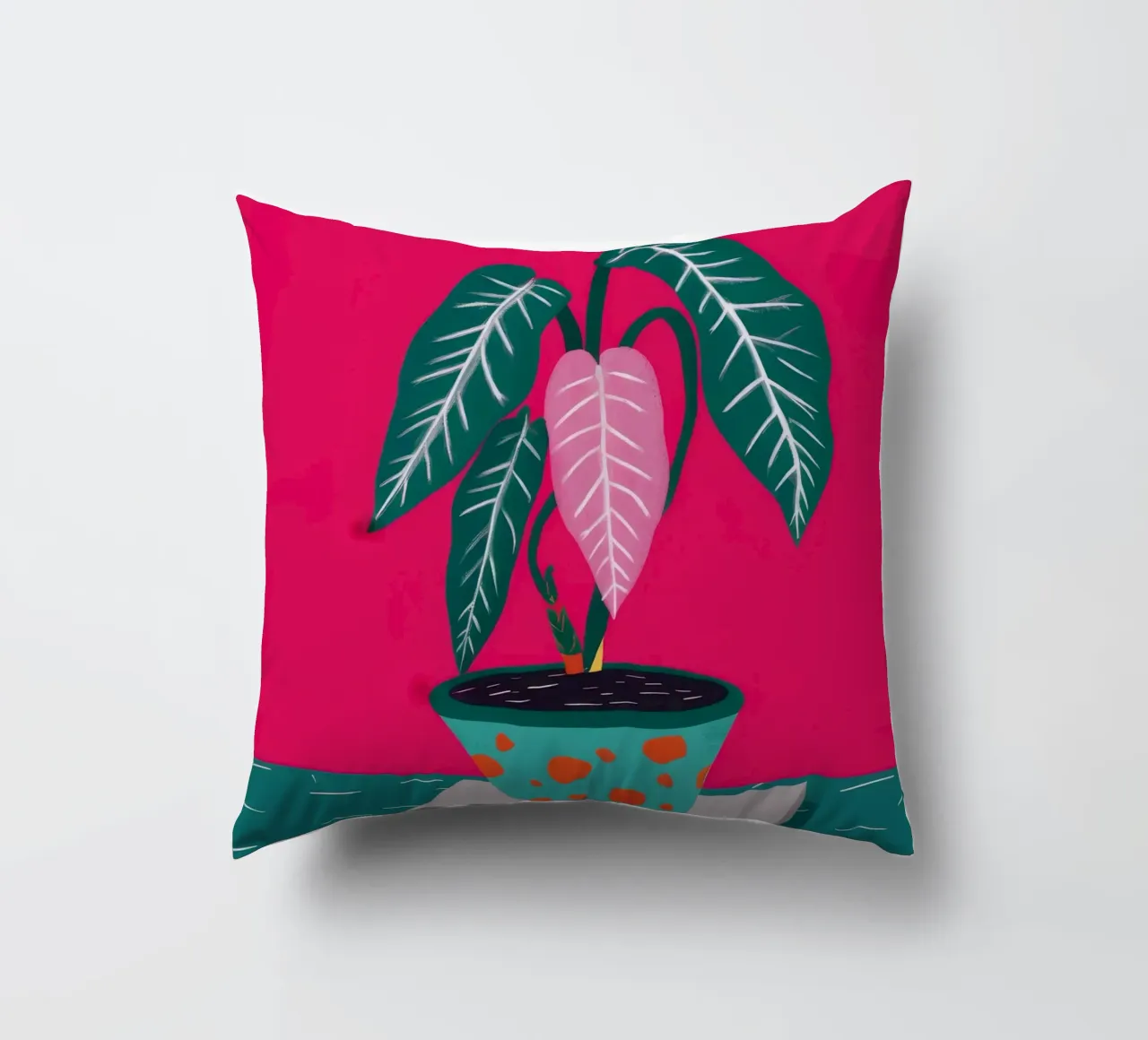 Fucsia Anthurium Pop cuscino da Ember Stone