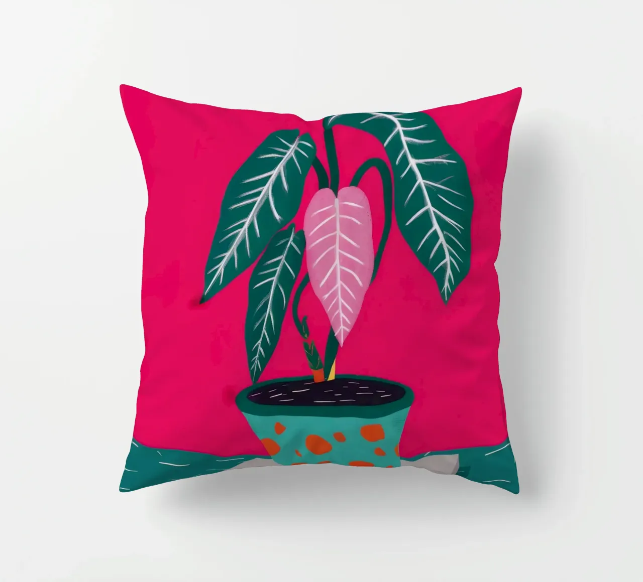 Fucsia Anthurium Pop cuscino da Ember Stone