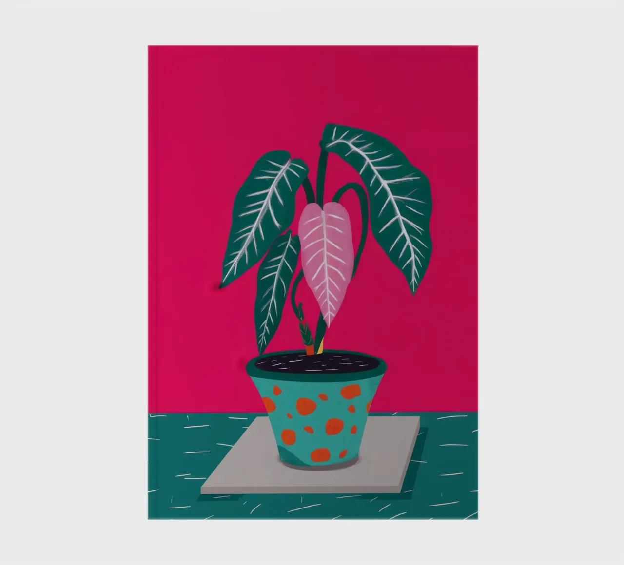 Fuchsia Anthurium Pop notebook by Ember Stone