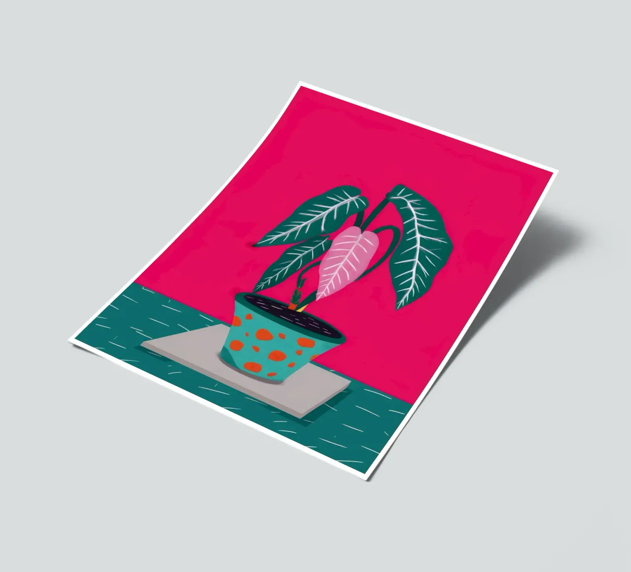 Fuchsie Anthurium Pop Stickerbogen von Ember Stone