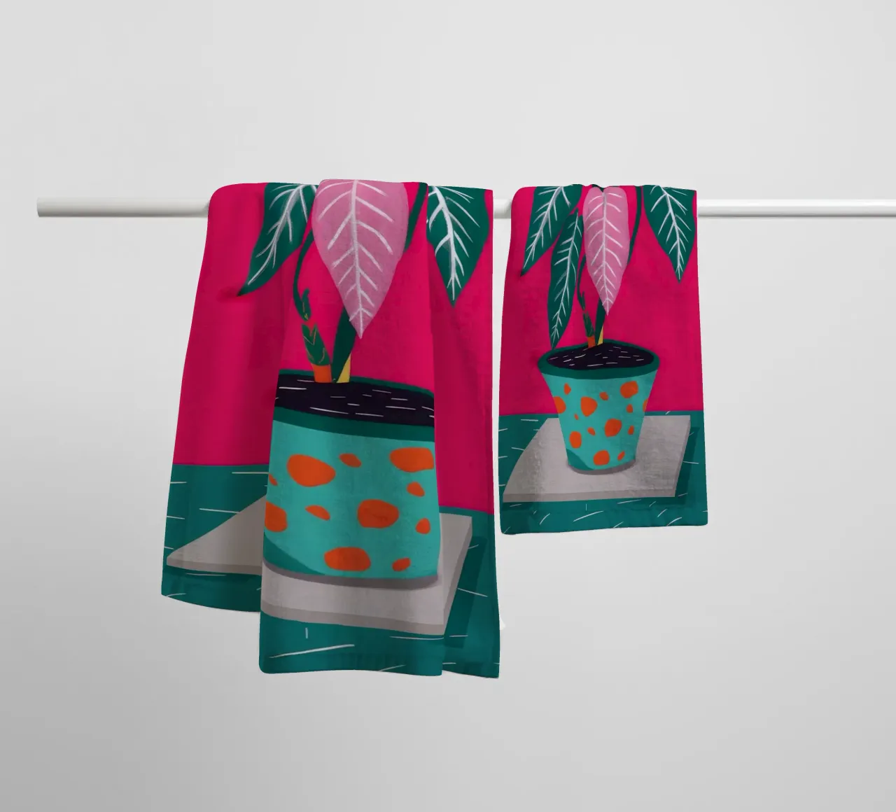 Fucsia Anthurium Pop asciugamano da bagno da Ember Stone