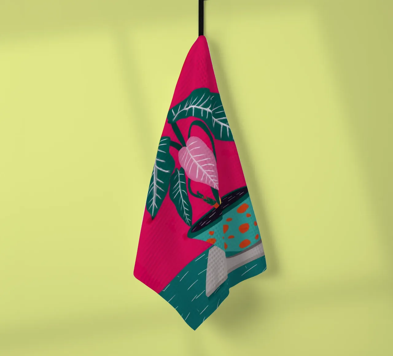 Fuchsia Anthurium Pop torchon de Ember Stone