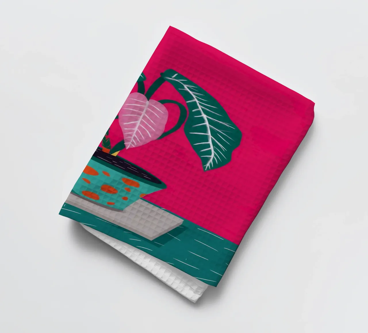 Fuchsia Anthurium Pop torchon de Ember Stone