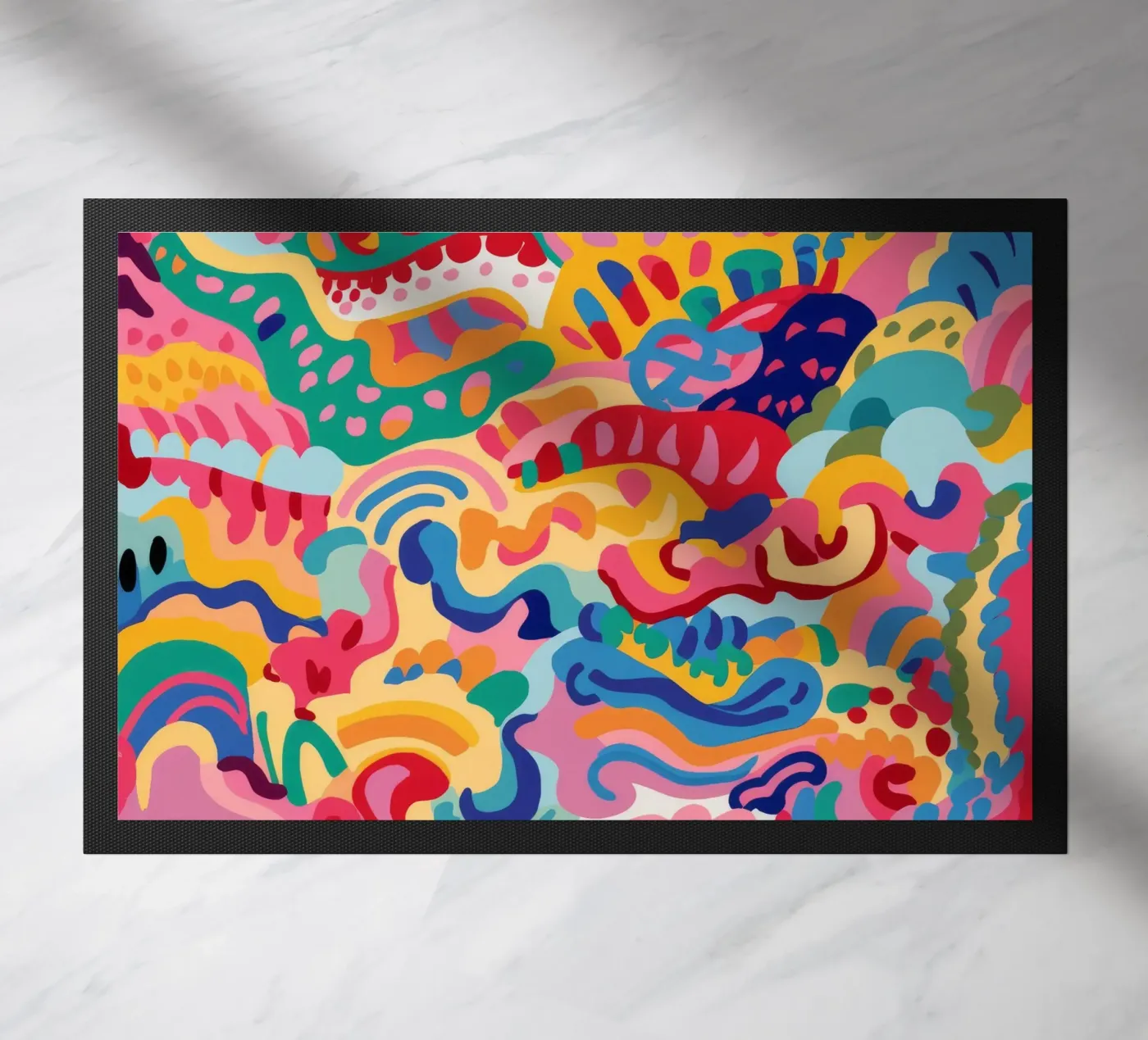 Chromatic Fluidity Dance doormat by Ember Stone