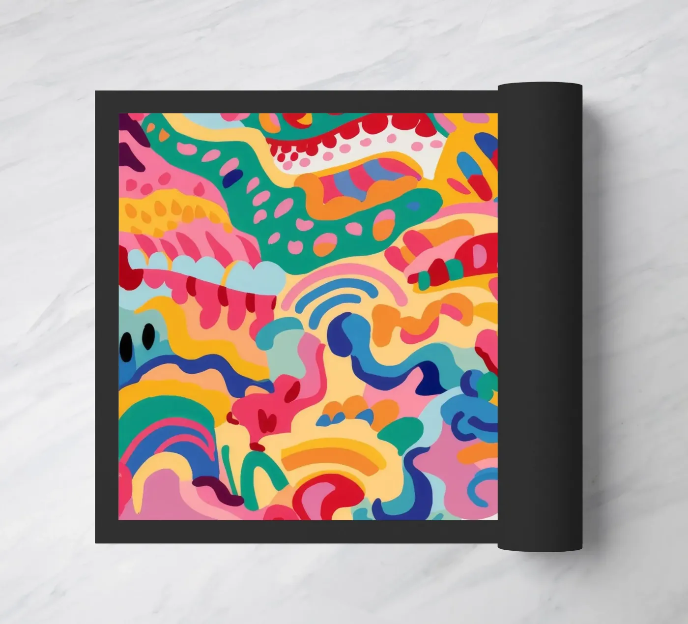 Chromatic Fluidity Dance doormat by Ember Stone