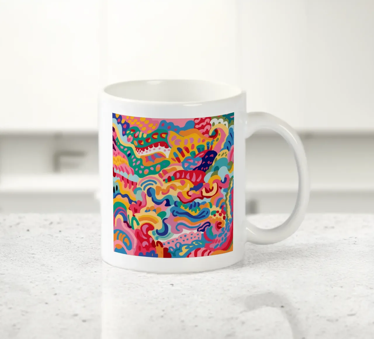 Danza della fluidità cromatica tazza in ceramica da Ember Stone