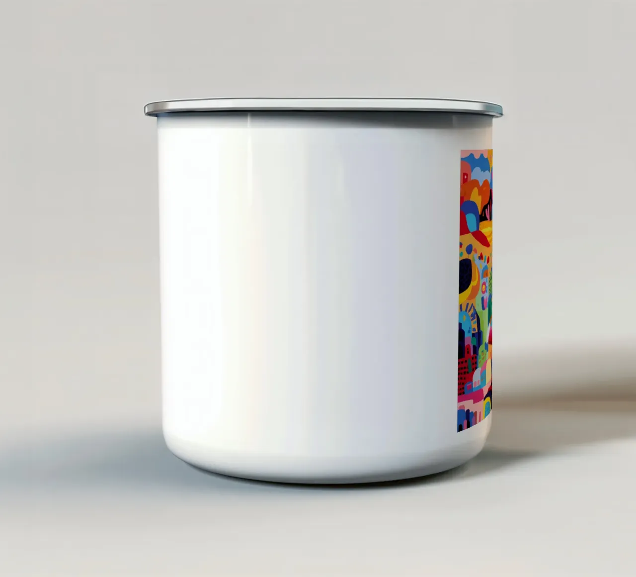 Caos urbano gioioso tazza in smalto da Ember Stone