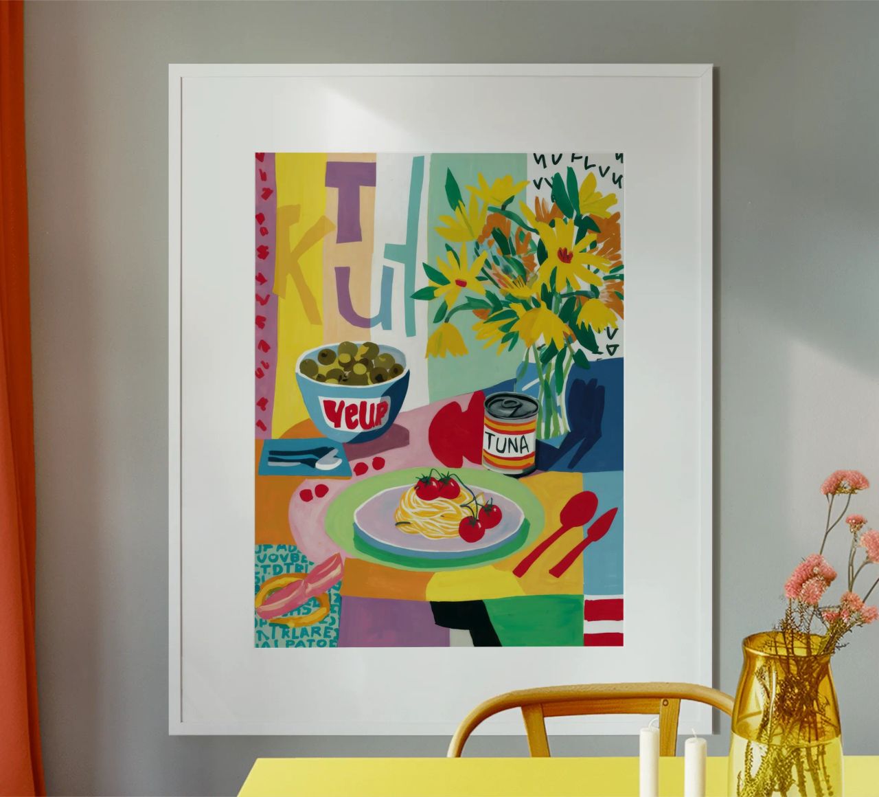 Panier à l'italienne Pop poster de Jasper Rune