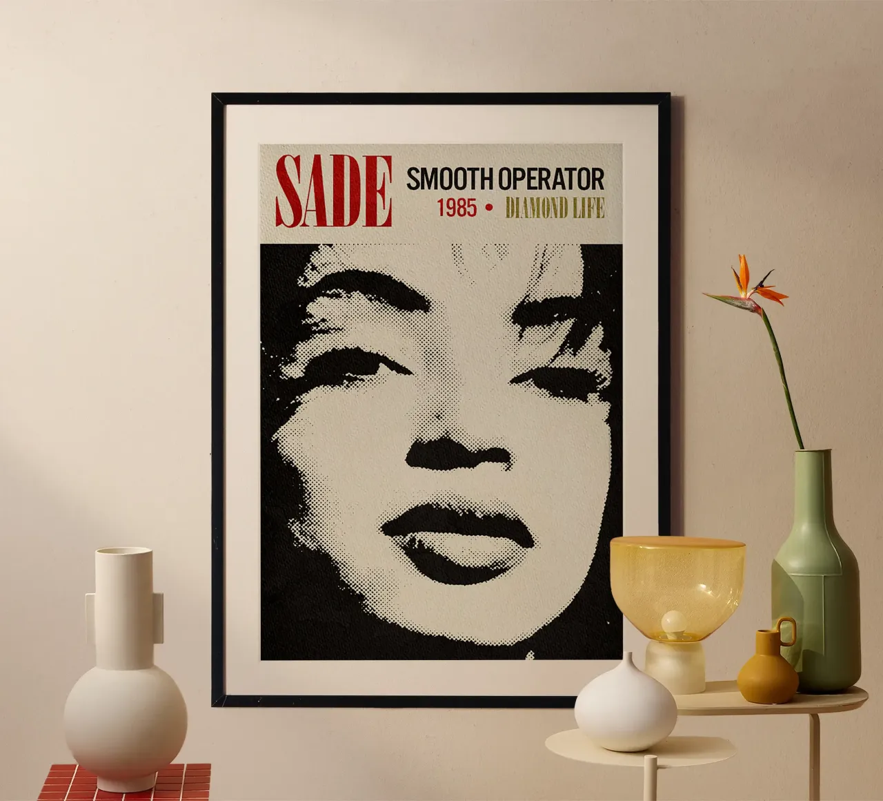 Sade Iconic Style poster con telaio in alluminio da Attaboy Dsgn