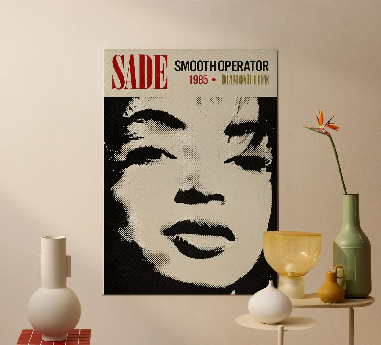 Sade Iconic Style poster con telaio in alluminio da Attaboy Dsgn