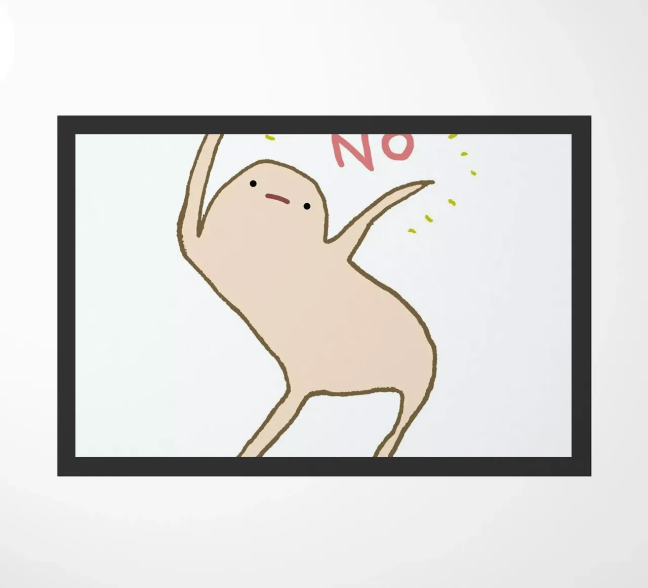 Honest Blob Says No felpudo de Sophie Corrigan