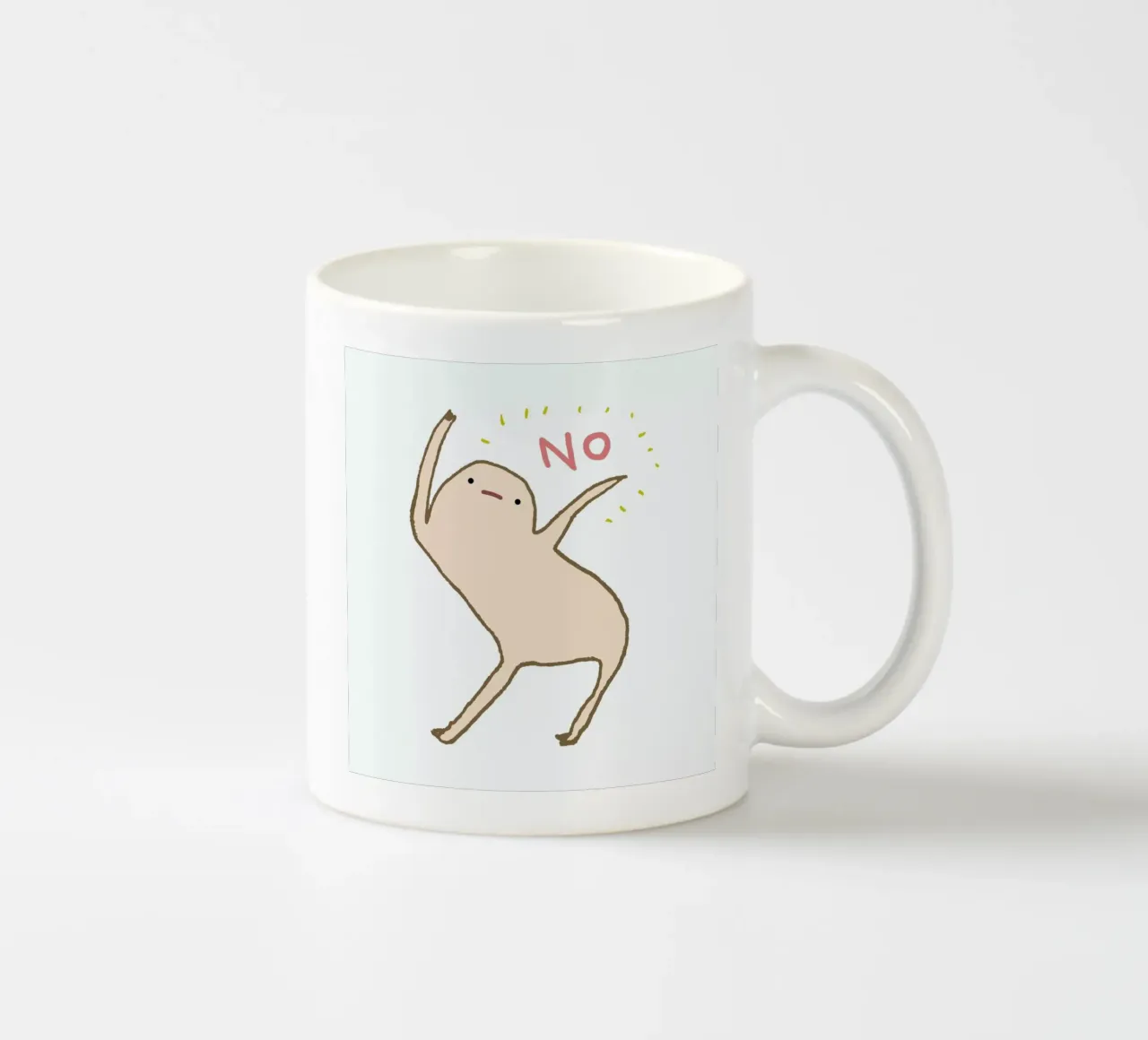 Honest Blob Says No Keramik Tasse von Sophie Corrigan