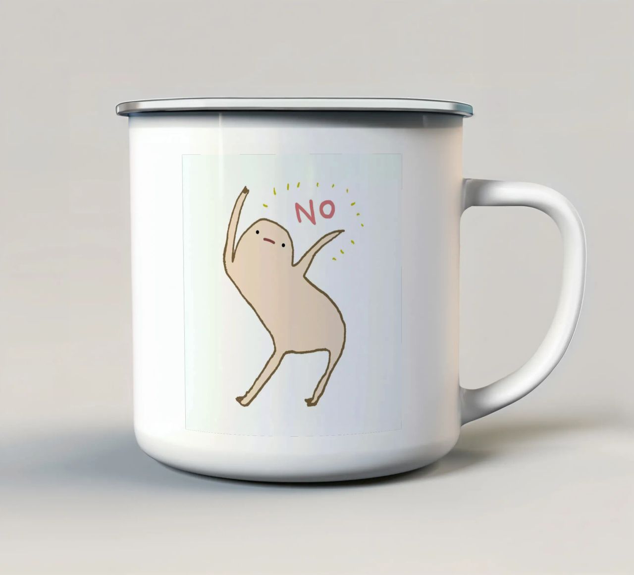 Honest Blob Says No tazza in smalto da Sophie Corrigan