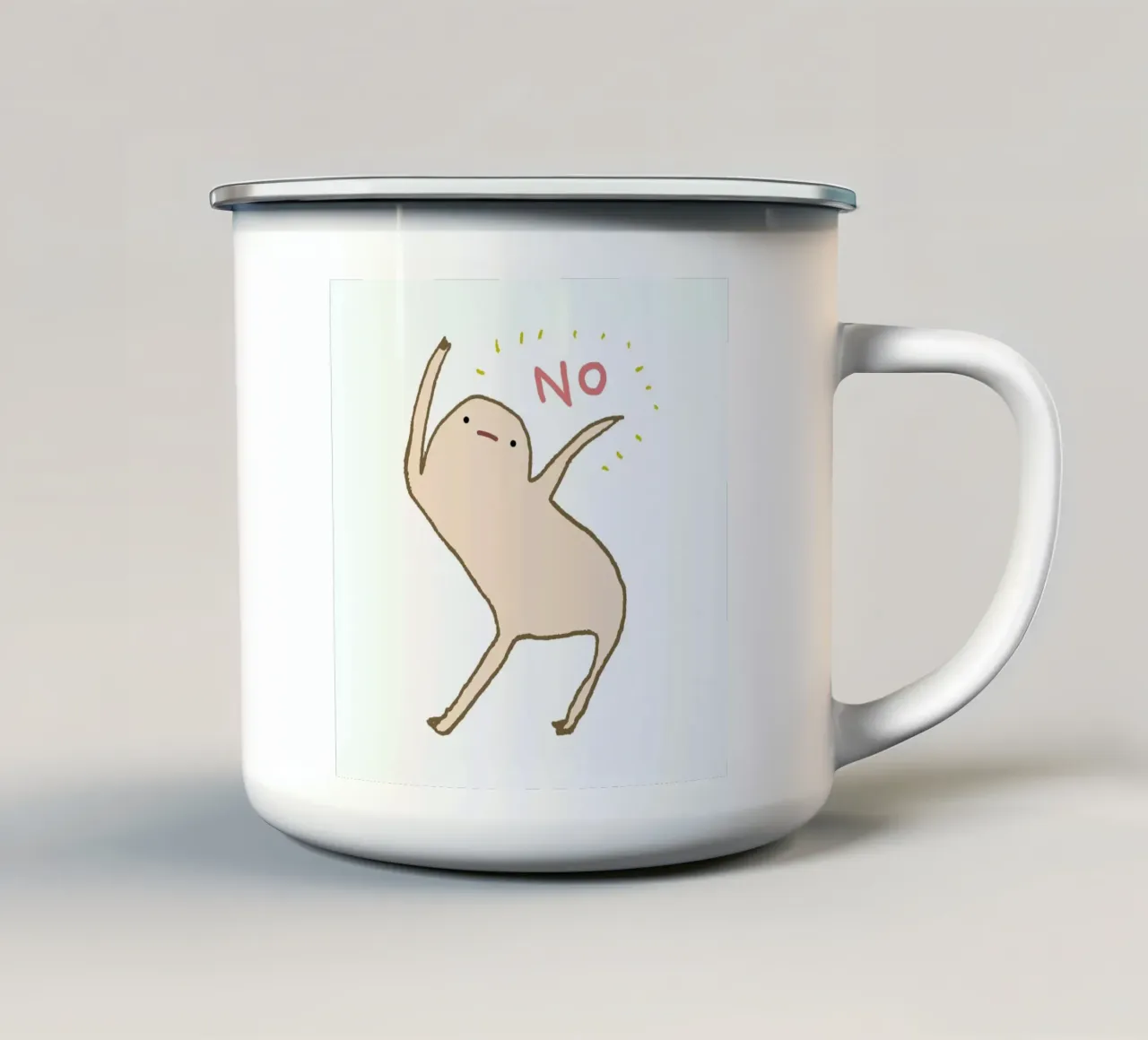 Honest Blob Says No Emaille Tasse von Sophie Corrigan