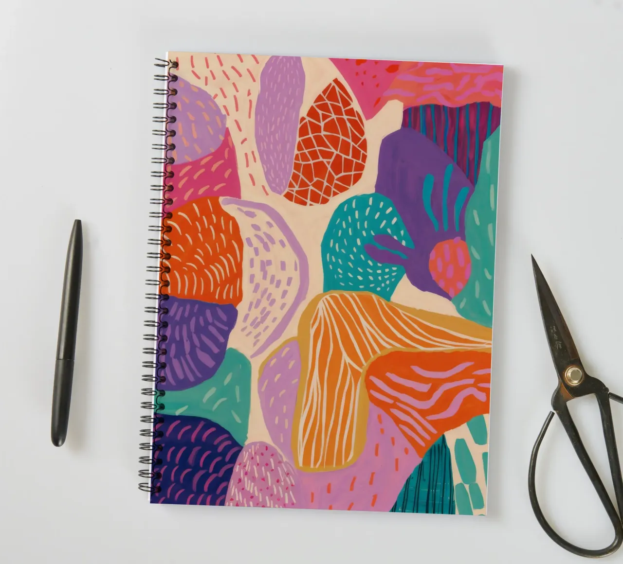 Textured Abstract Landscape spiral notebook by Ember Stone