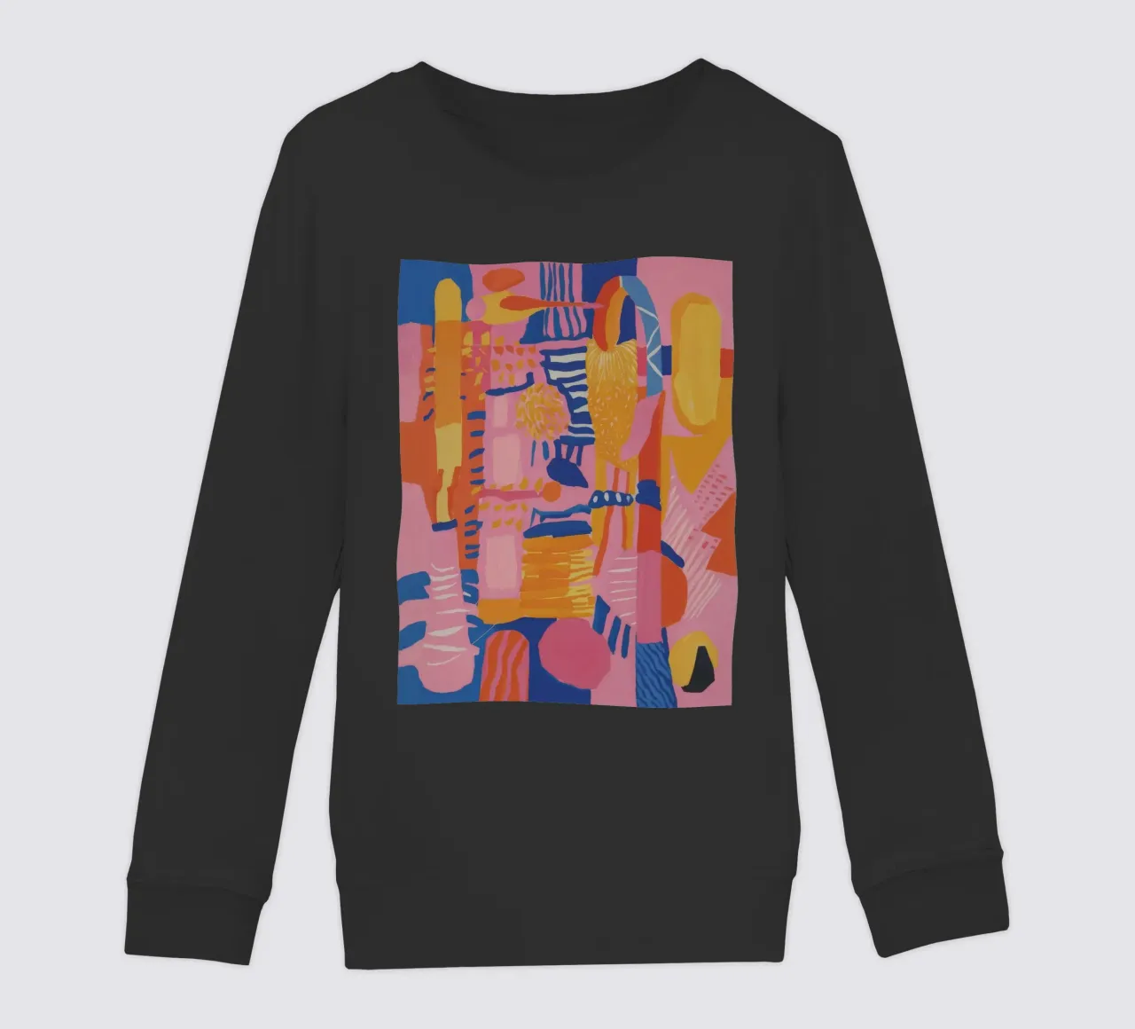 Patchwork geometrico pastello felpa bambino da Ember Stone