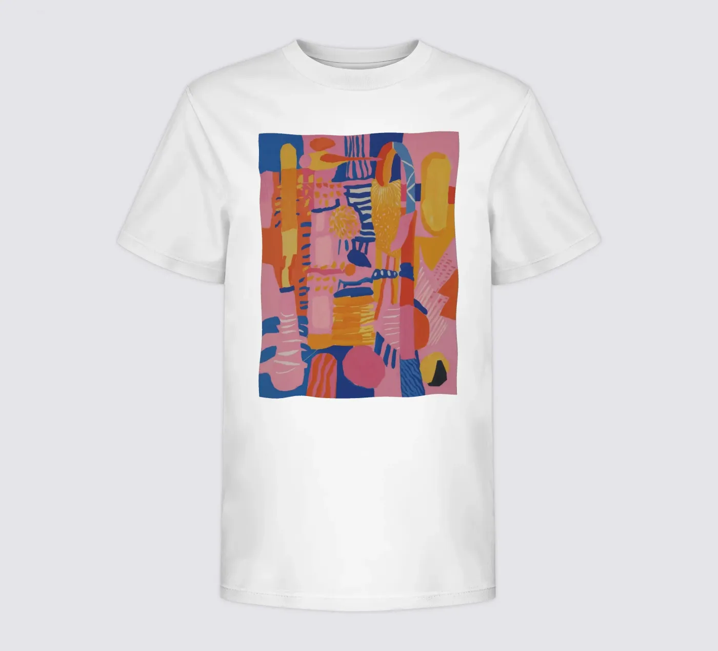 Pastel Geometric Patchwork kinder t-shirt van Ember Stone