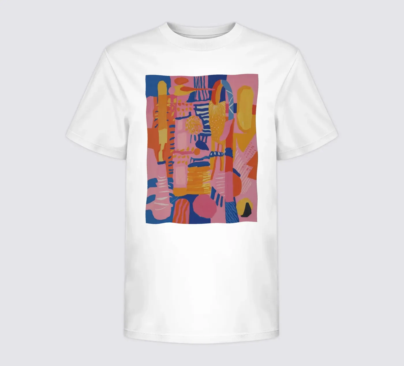 Pastel Geometric Patchwork kinder t-shirt van Ember Stone