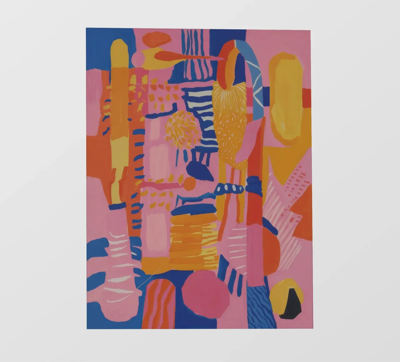 Patchwork geometrico pastello pellicola backlit da Ember Stone