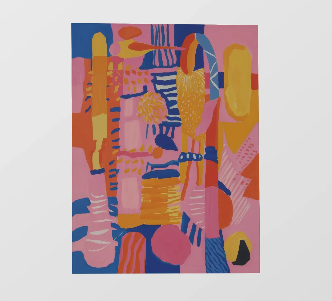 Pastel Geometrisch Patchwork fotobehang van Ember Stone