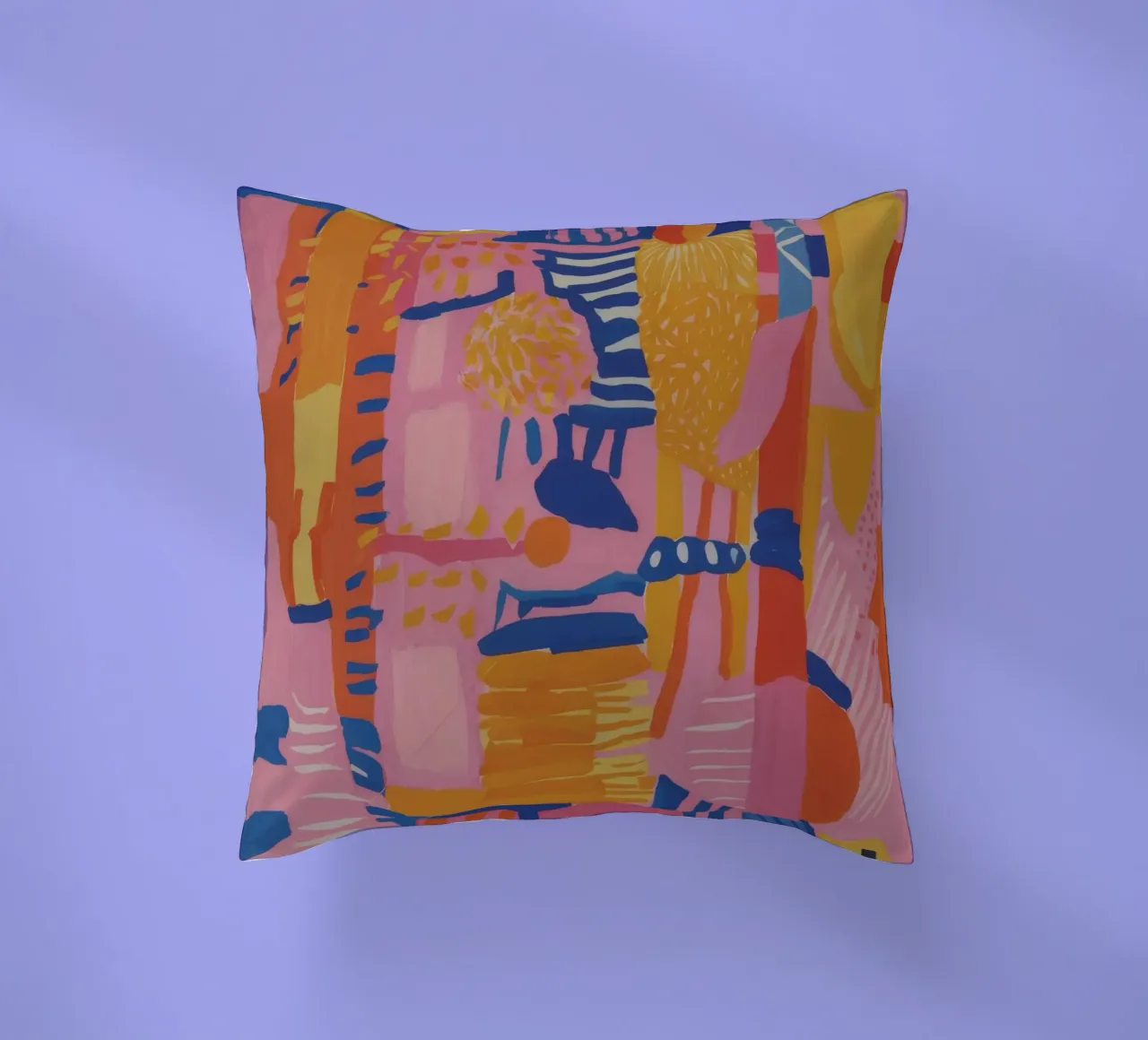 Patchwork geometrico pastello cuscino da Ember Stone