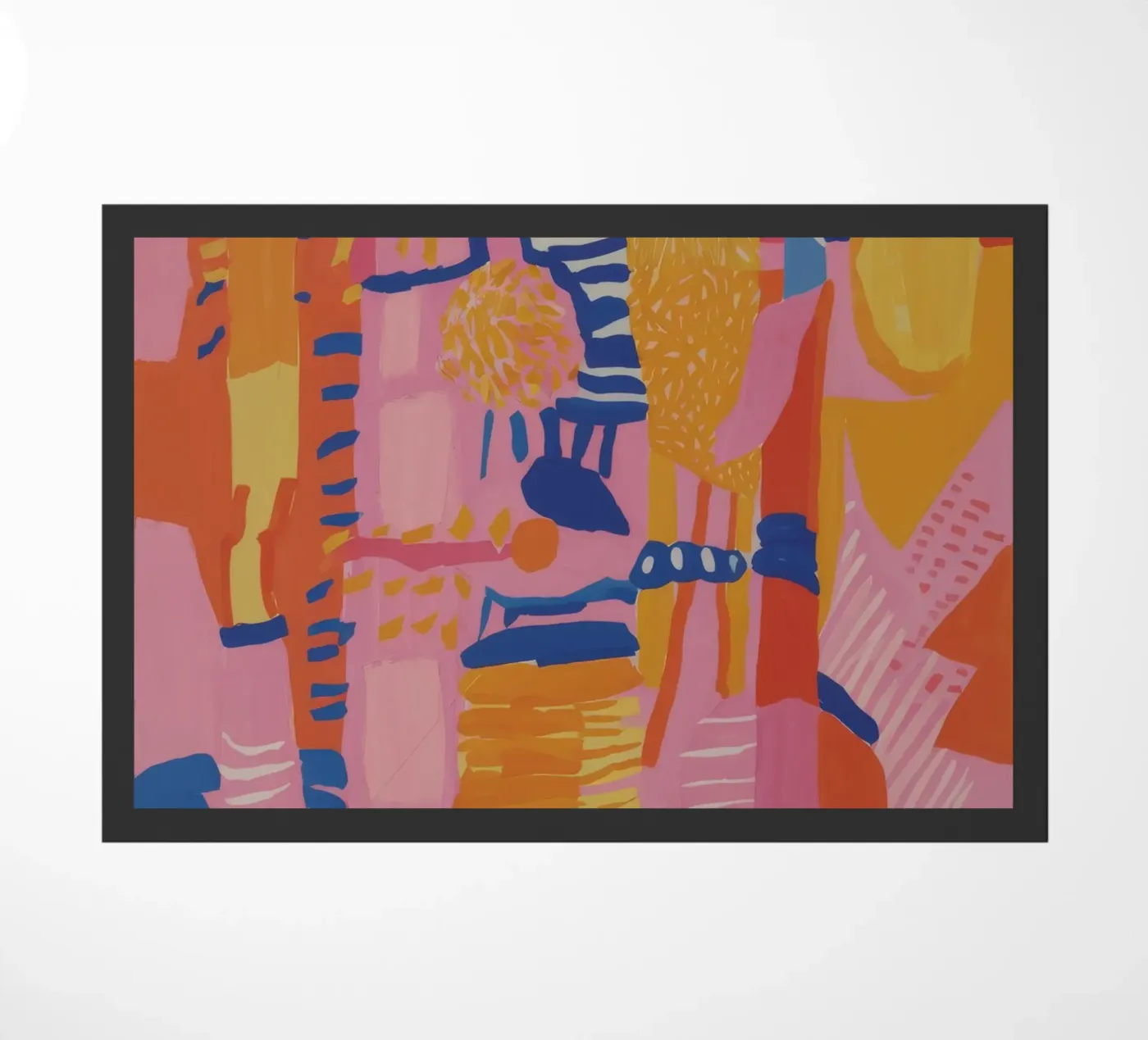 Pastel Geometrisch Patchwork deurmat van Ember Stone