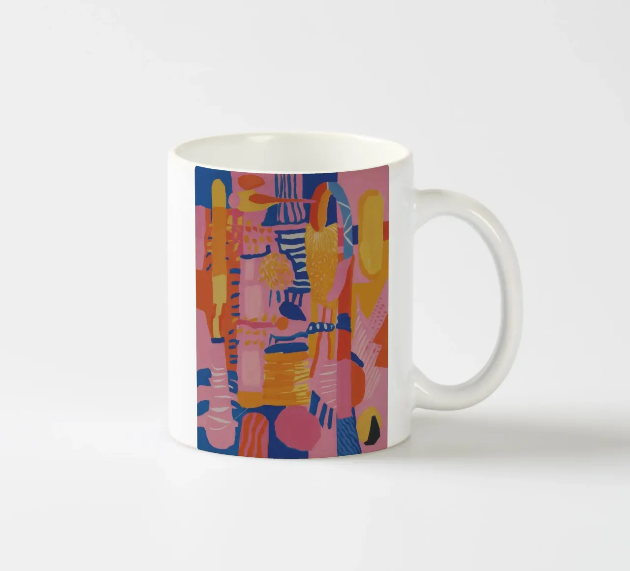 Patchwork geometrico pastello tazza in ceramica da Ember Stone