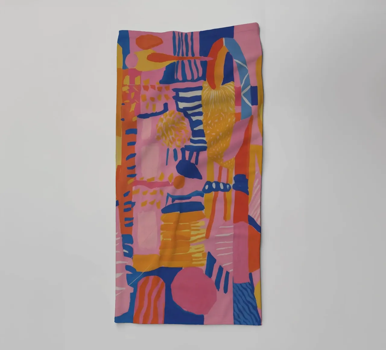 Patchwork geometrico pastello asciugamano da bagno da Ember Stone