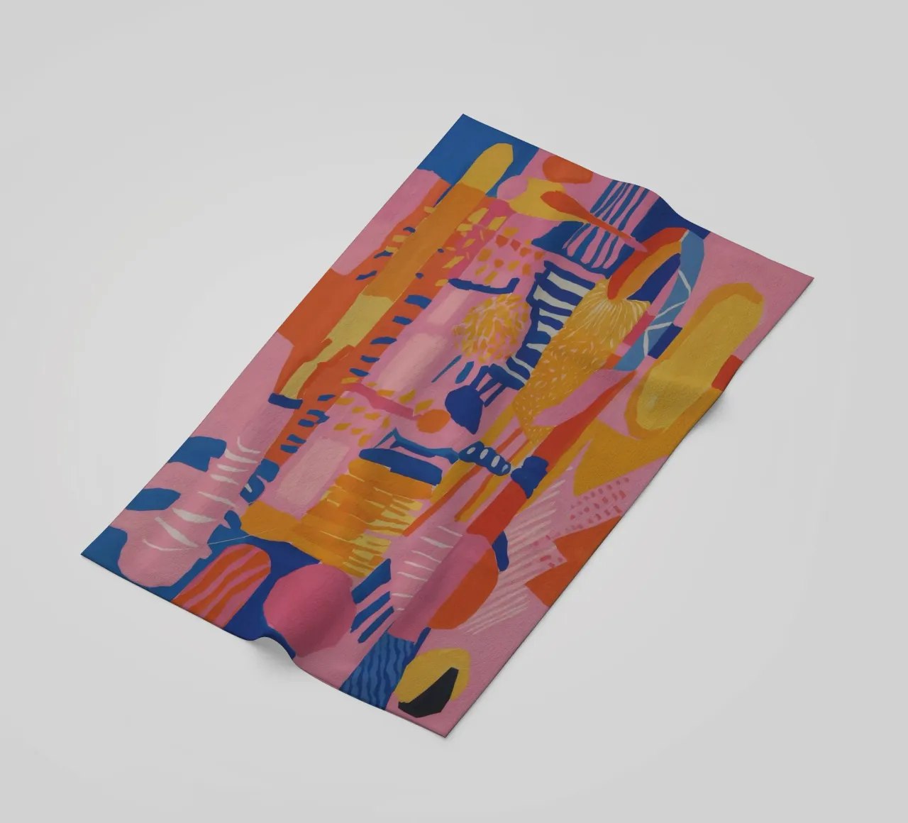 Patchwork geometrico pastello telo mare da Ember Stone