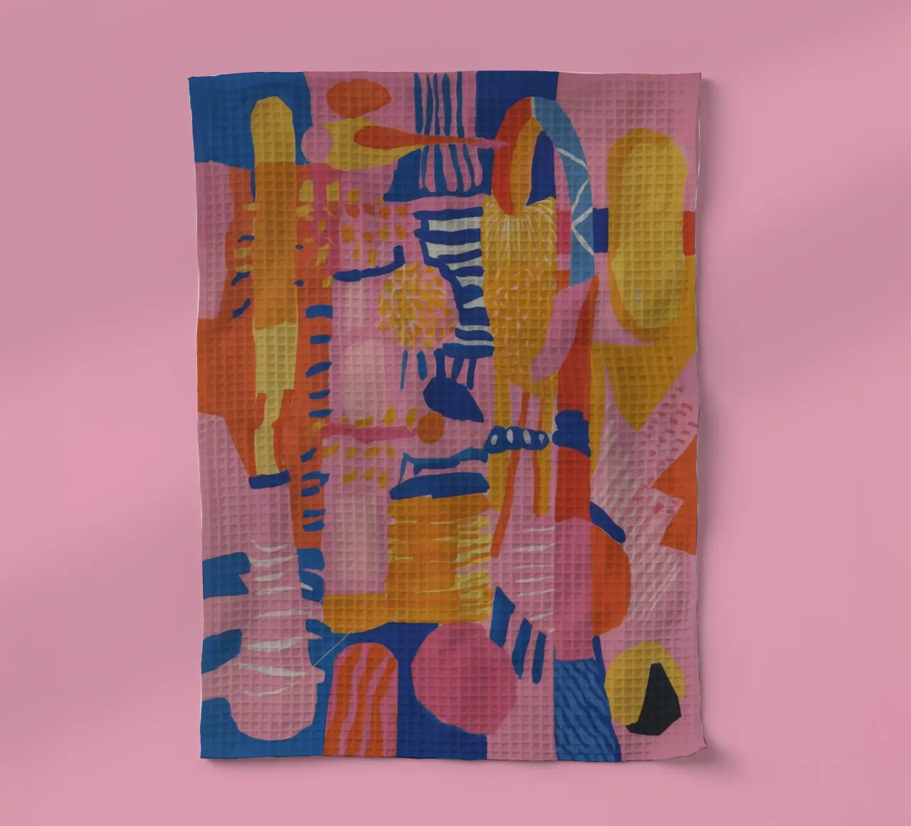 Patchwork geometrico pastello canovaccio da cucina da Ember Stone