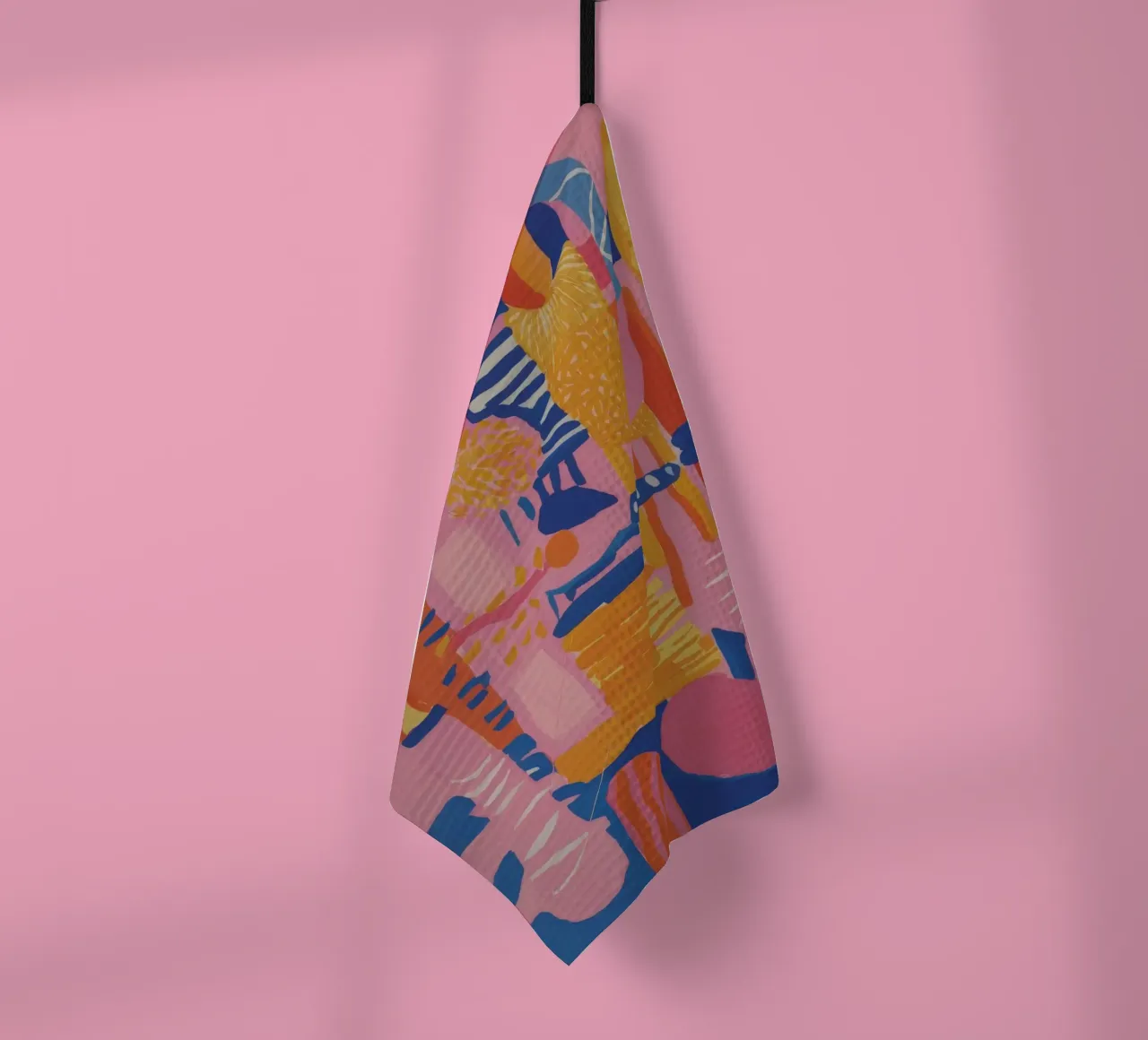 Patchwork geometrico pastello canovaccio da cucina da Ember Stone