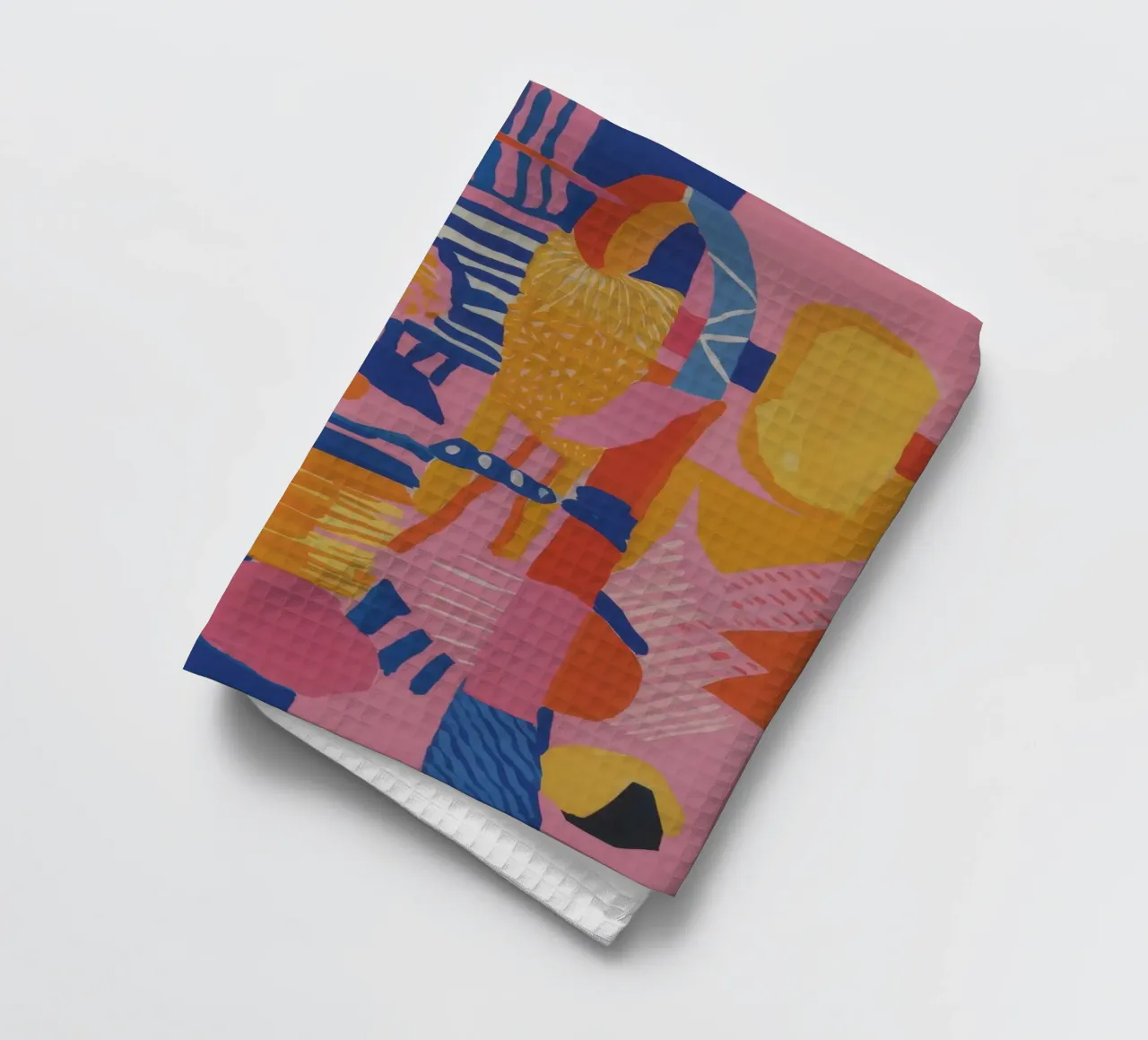 Patchwork geometrico pastello canovaccio da cucina da Ember Stone