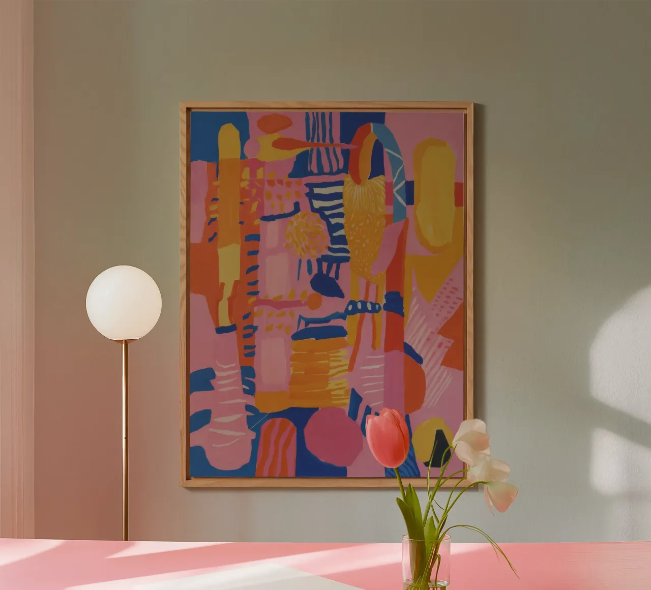 Pastel Geometric Patchwork forex plate by Ember Stone