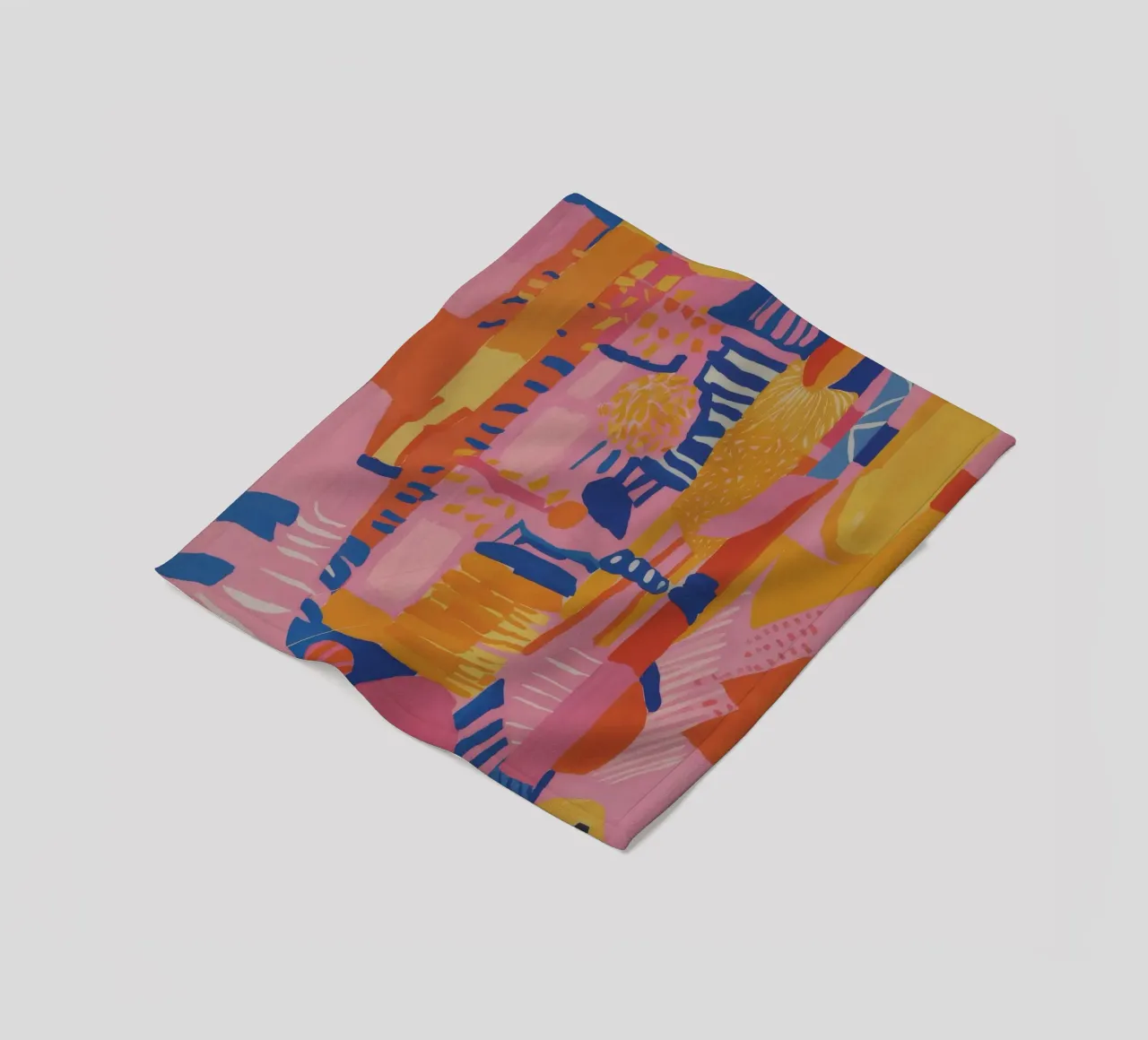 Patchwork geometrico pastello coperta in pile da Ember Stone