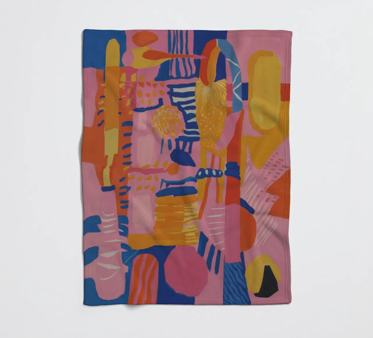 Patchwork geometrico pastello coperta in pile da Ember Stone