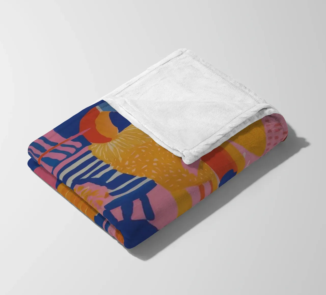 Patchwork geometrico pastello coperta in pile da Ember Stone