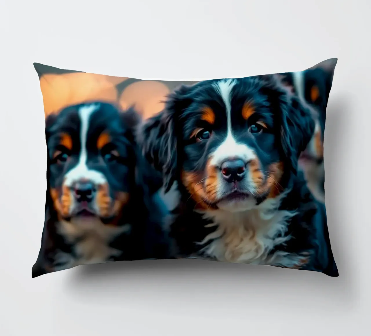 cute little puppies #114 decorative cushion by Yumis.Beargang.and.Me